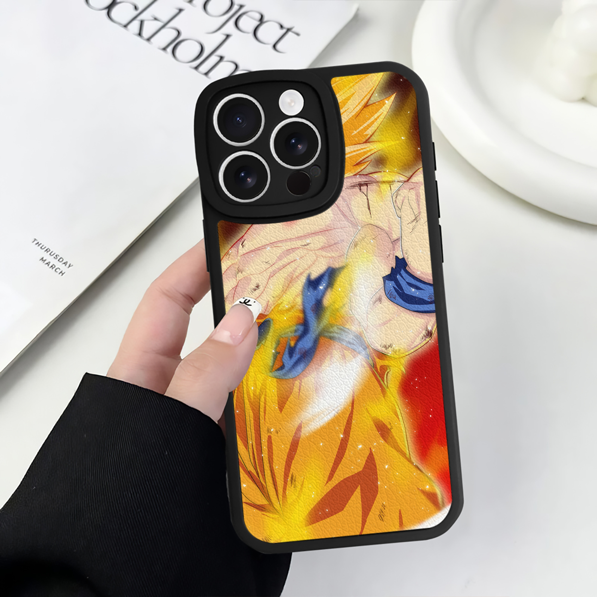 （画像用） ドラゴンボール DRAGON BALL 【iPhone 16シリーズ対応】シリコンスマホケース（レザー調） 材質：シリコン
